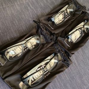 Black frame safety goggles